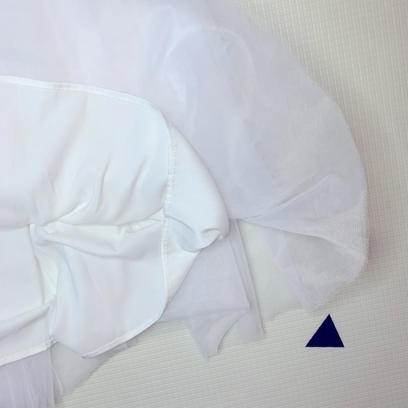 White tule ankle length skirt with slip - Picture 4 of 4